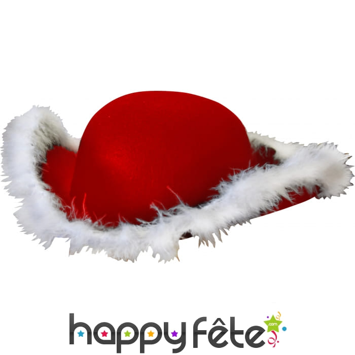 Tricorne marabout rouge adulte