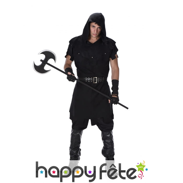 Tenue noire de bourreau pour adulte