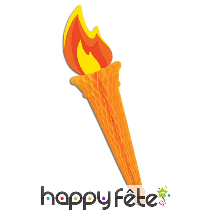 Torche olympique en papier alveole