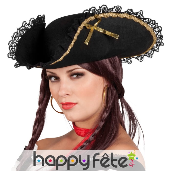 Tricorne pirate femme