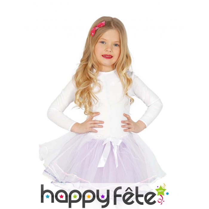 Tutu petite licorne couleurs pastels en tulle