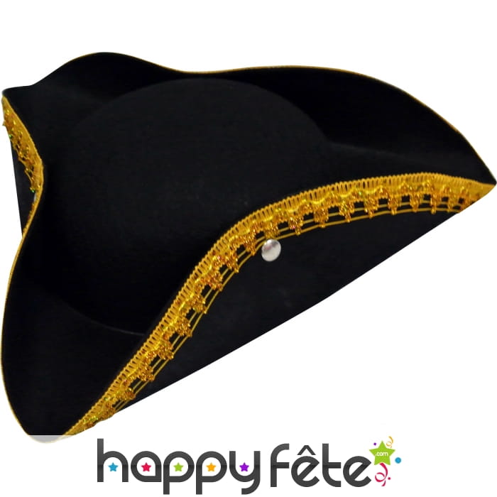 Tricorne pirate noir petite taille