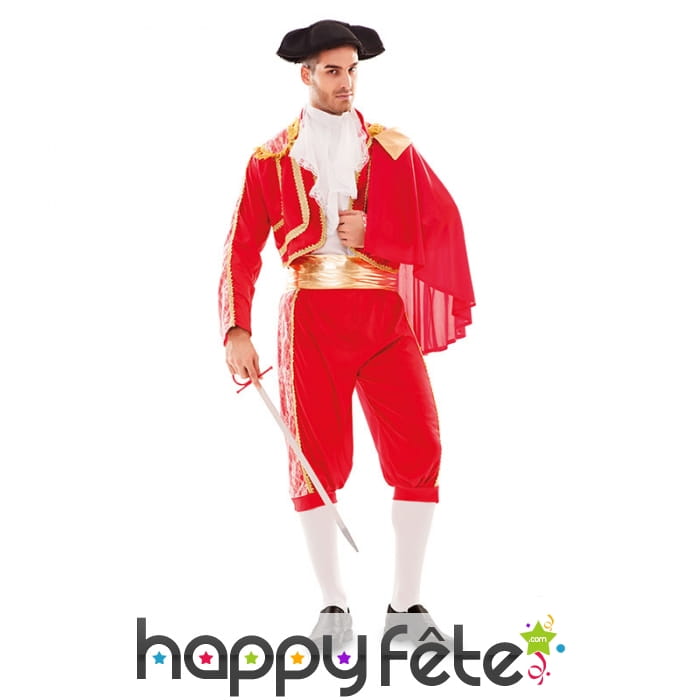 Tenue rouge de torero pour homme