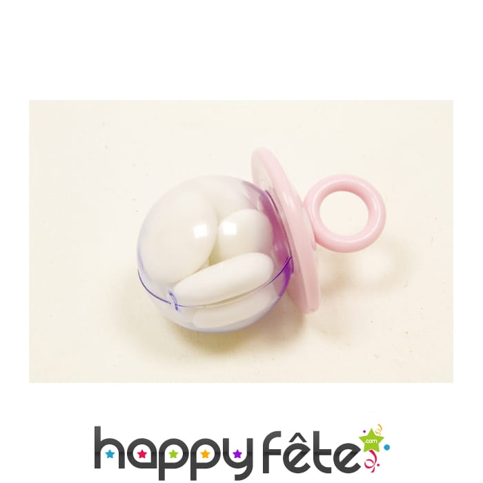 Tétine rose pour dragées