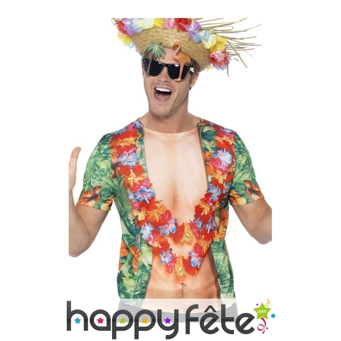 T-Shirt aux imprimés Hawaien