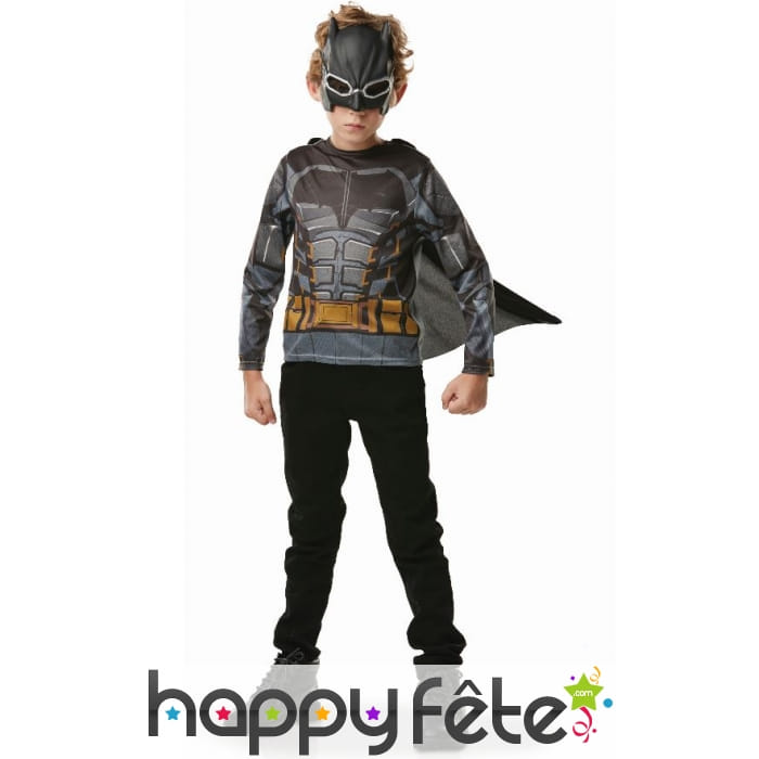 T-shirt cape de Batman pour enfant avec masque