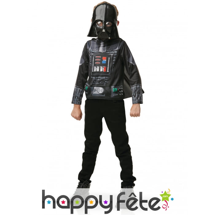 T-shirt cape de Dark Vador pour enfant avec masque