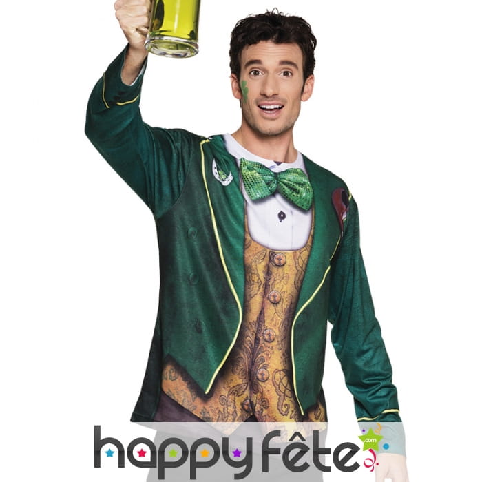 T-shirt costume St Patrick photoréaliste