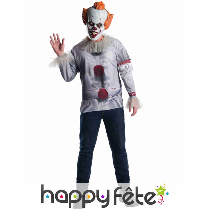 T-shirt du clown Ca pour adulte avec masque