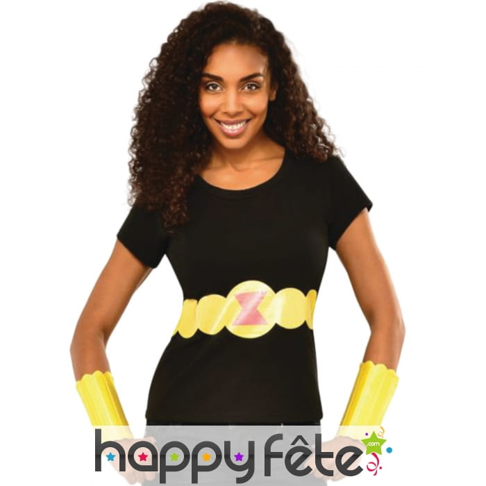 T-shirt et manchettes de Black Widow pour femme