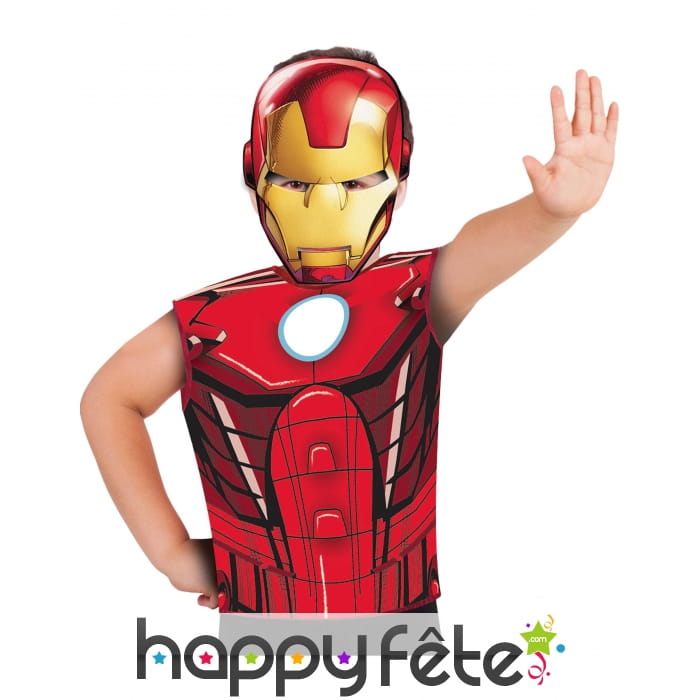 T-shirt et masque d'Iron Man pour enfant