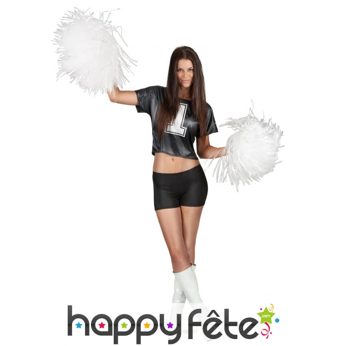 T-shirt noir de pompom girl numéro 1