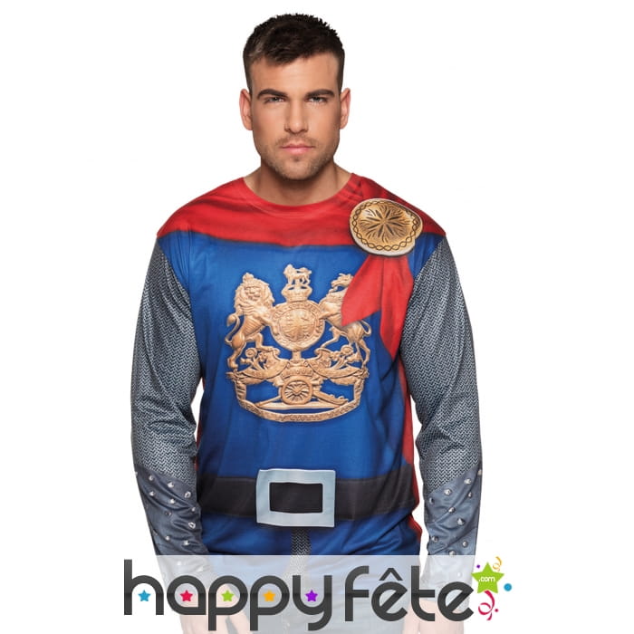 T-shirt photo réaliste chevalier pour adulte