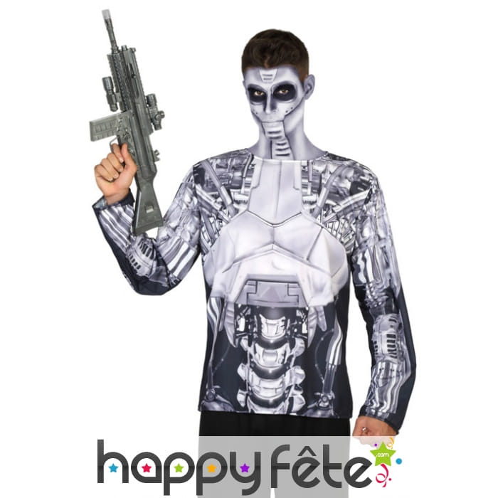 T-shirt photo réaliste de robot humanoide