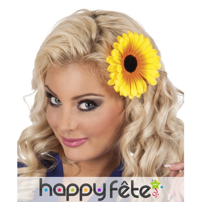 Tournesol sur pince pour cheveux