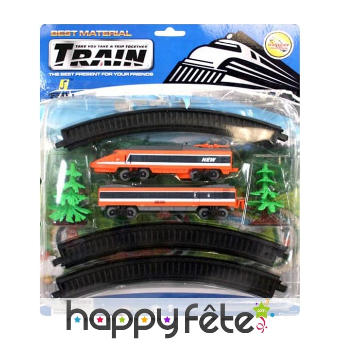 Train super rapide avec rails