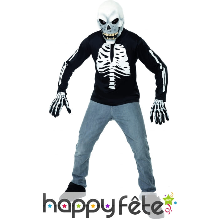 T-shirt squelette ado
