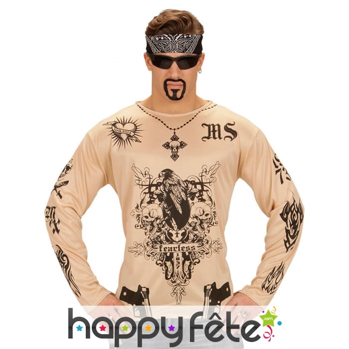 T-shirt tatouages fearless chair pour homme