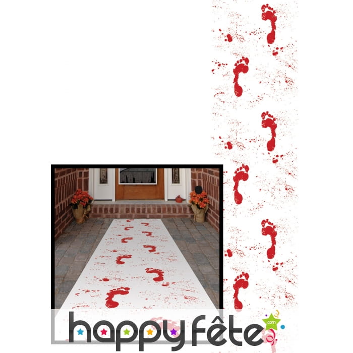 Tapis trace de pied sanglants