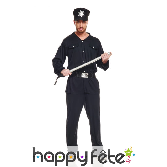Tenue unie de policier pour homme adulte