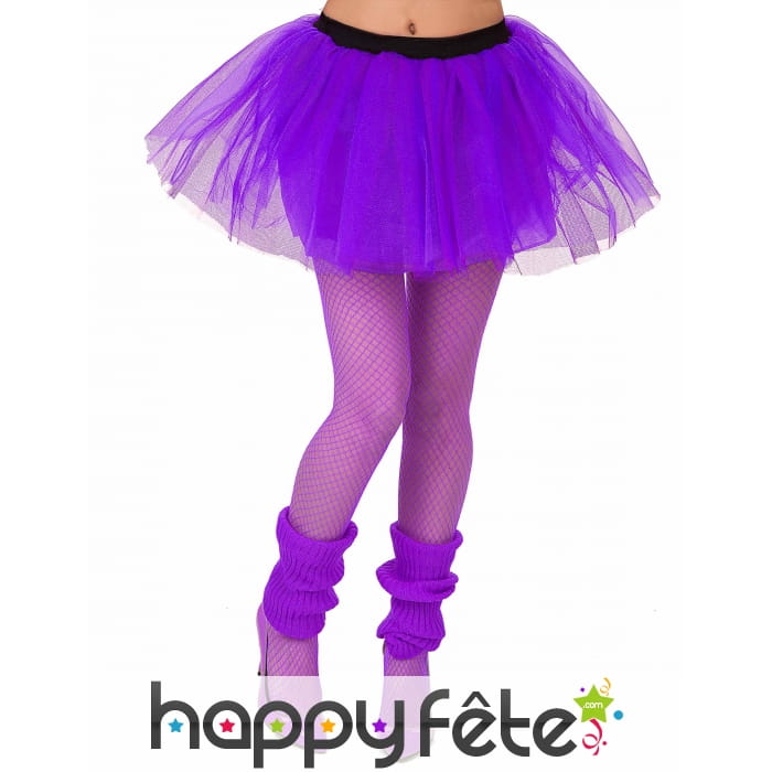 Tutu violet avec élastique noire, pour femme