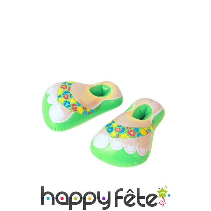 Tongs vertes gonflables de 56cm