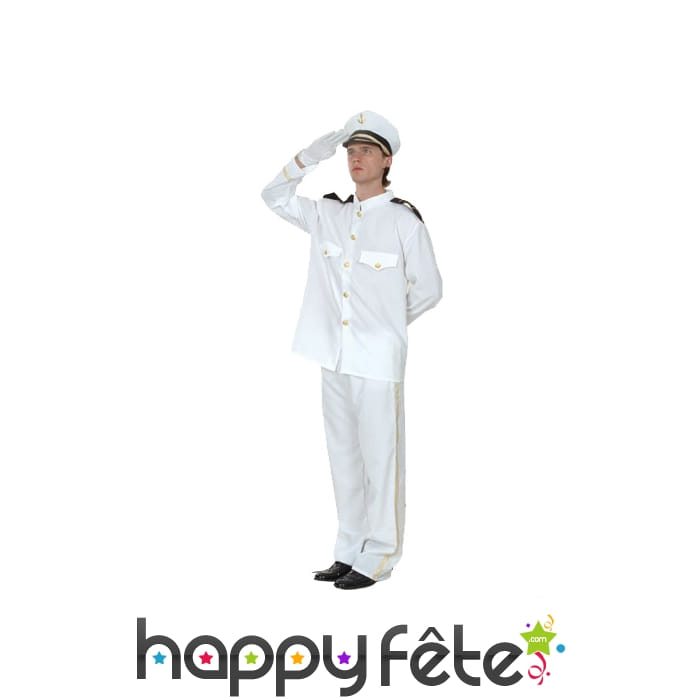 Uniforme blanc capitaine de la marine