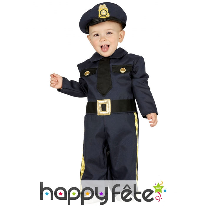 Uniforme de bébé policier