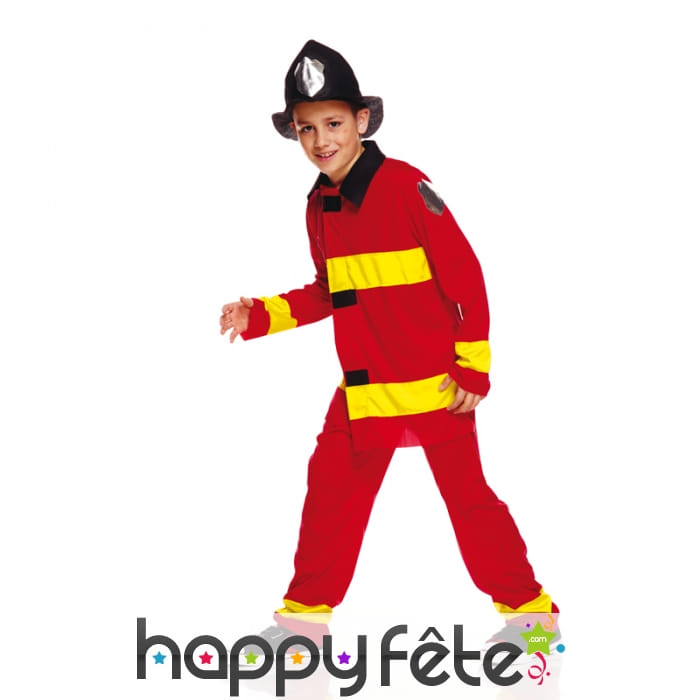 Uniforme de petit pompier rouge