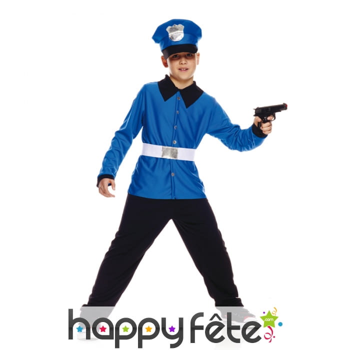 Uniforme de policier bleu pour enfant