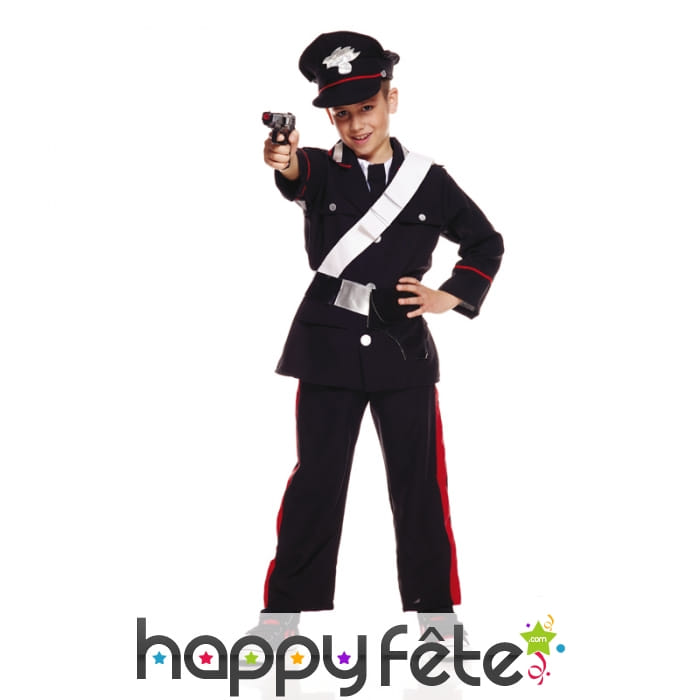 Uniforme de policier carabinier pour enfant