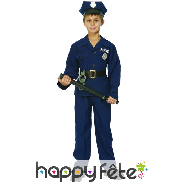 Uniforme de policier pour enfant, modèle luxe