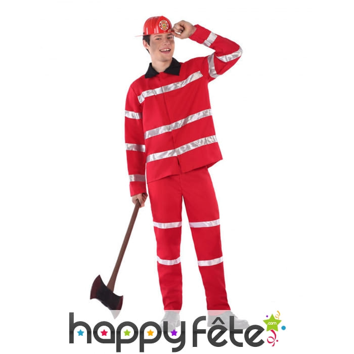 Uniforme rouge de pompier pour ado