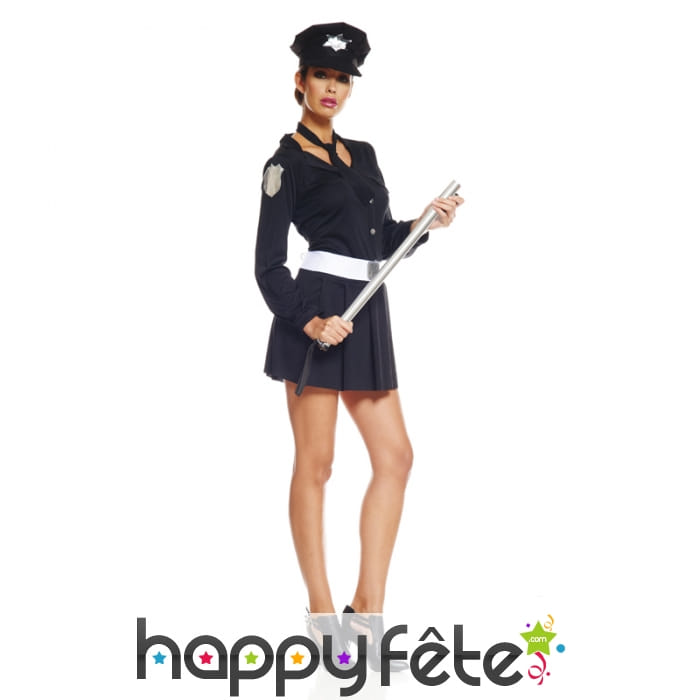 Uniforme sexy court de femme policier