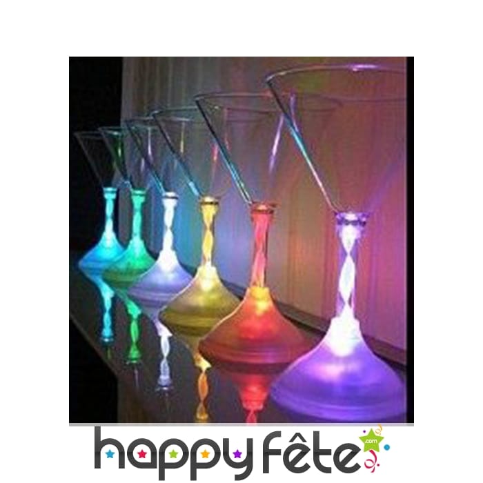 Verre à cocktail lumineux en plastique
