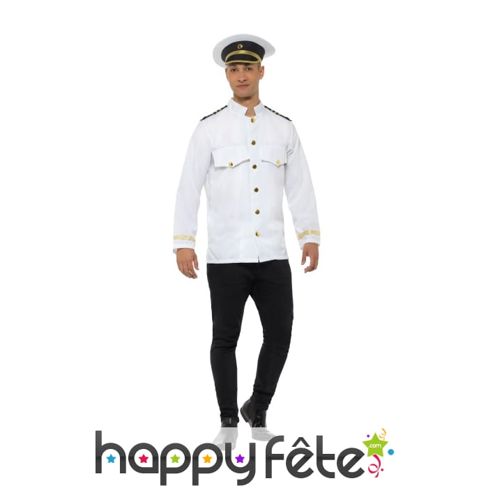 Veste blanche de capitaine de la marine