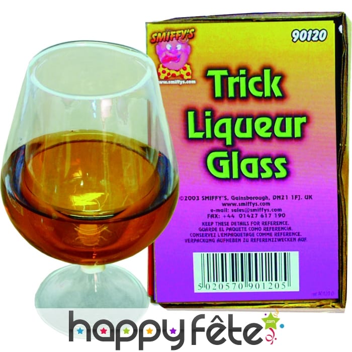 Verre d'alcool qui ne se vide pas