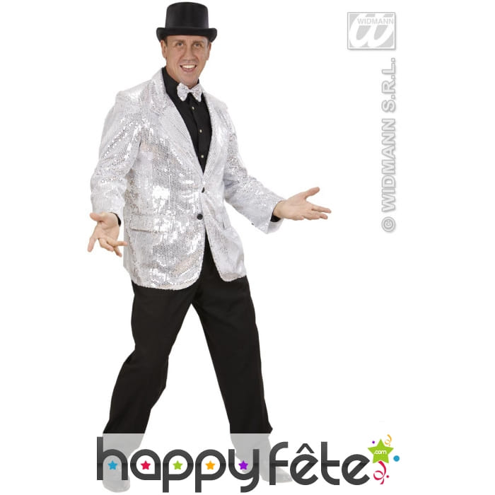 Veste Disco fever paillettée argentée