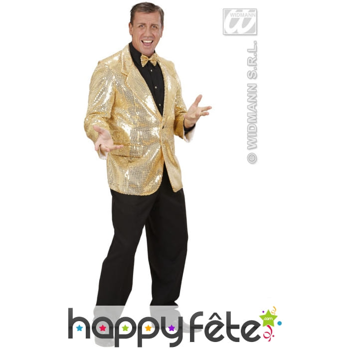 Veste Disco fever paillettée dorée