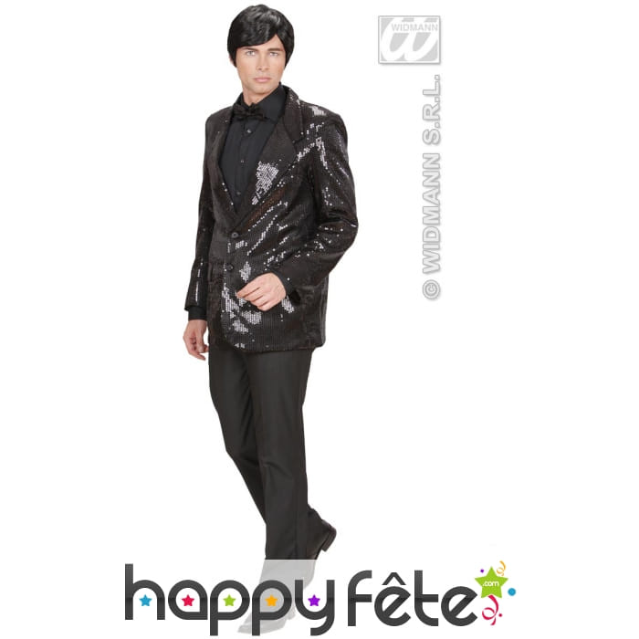 Veste Disco fever paillettée noire