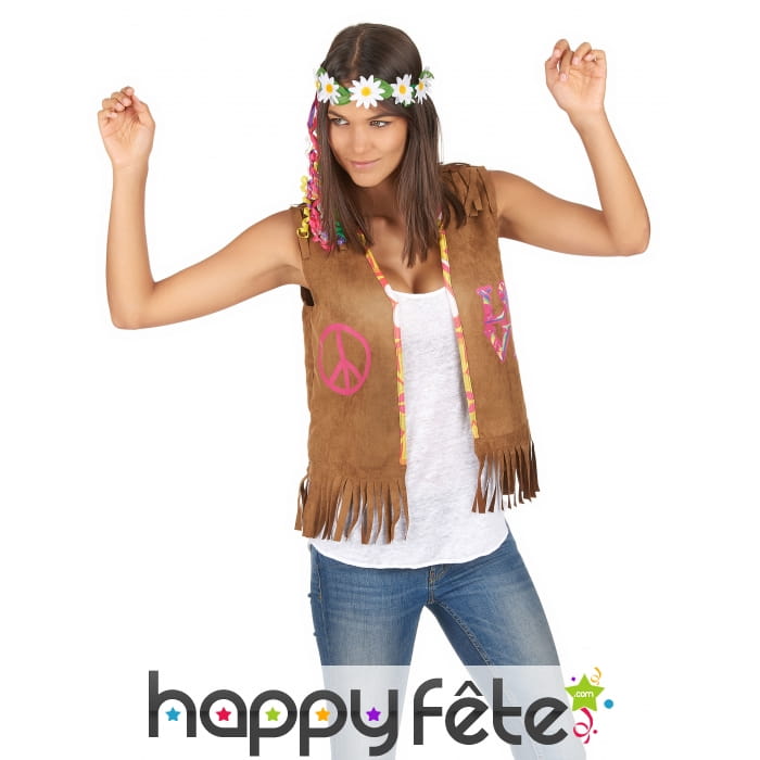 Veste de hippie marron pour femme