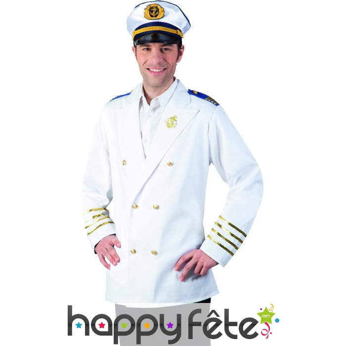 Veste de marin blanche pour homme