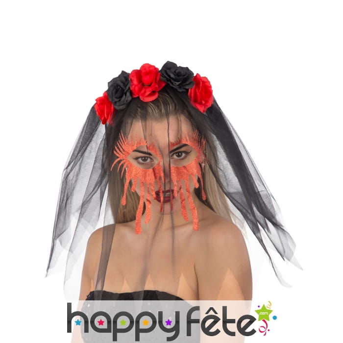 Voile de mariée zombie ensanglanté pour adulte