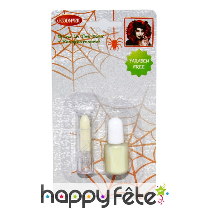 Vernis et rouge à lèvres fluorescents