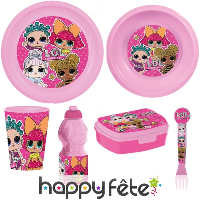 Vaisselle LOL en plastique