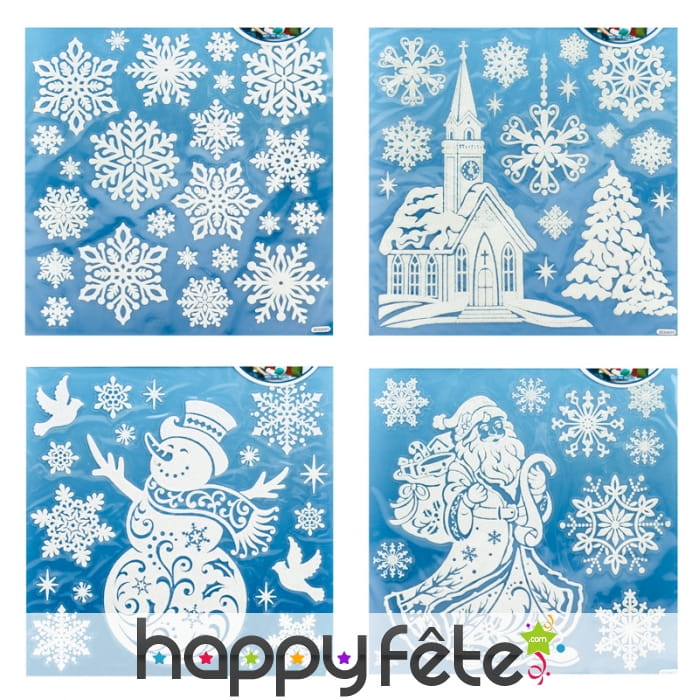 Vitrophanies motifs de Noël