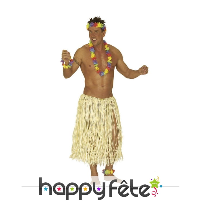 Véritable pagne en raphia naturel