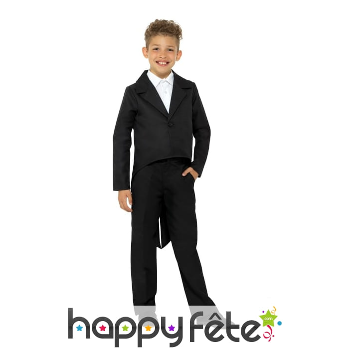 Veste queue de pie noire pour enfant