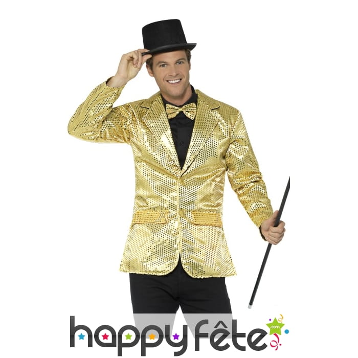 Veste sequins dorés pour homme