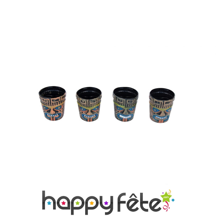 Verres totem Hawaien de 8cm